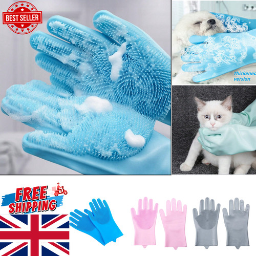 Pet grooming bathing gloves - pet,