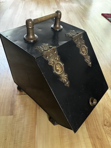 Vintage antique fireplace coal - fireplace,