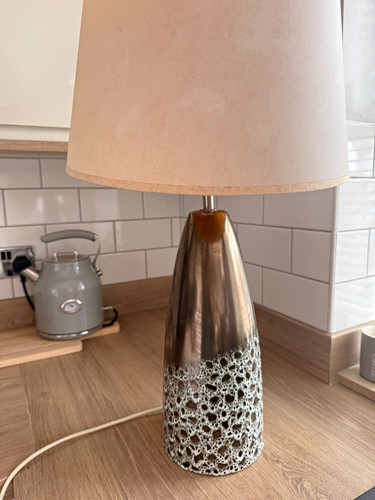Bronze metal table lamp - table,