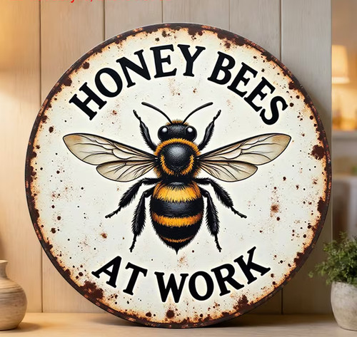Lovely honey bees work - honey, at