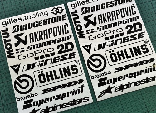 Sticker set sponsors - xl, black