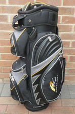 Powakaddy Golf Trolley / Cart Bag - Black/Silver/Yellow ~GOOD CONDITION~