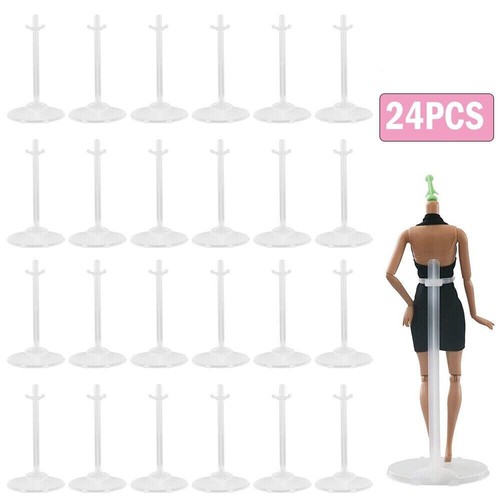 24pcs clear doll stand - clear,