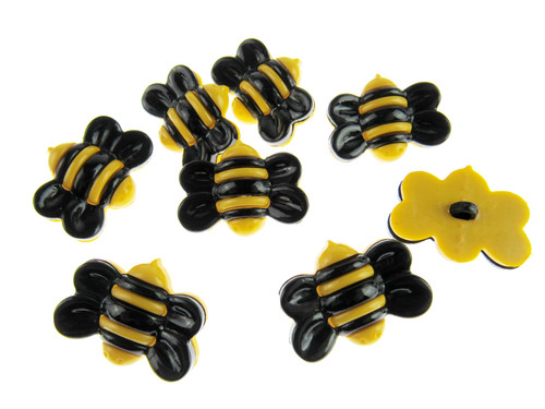 Bumble bee buttons black wing - bumble,