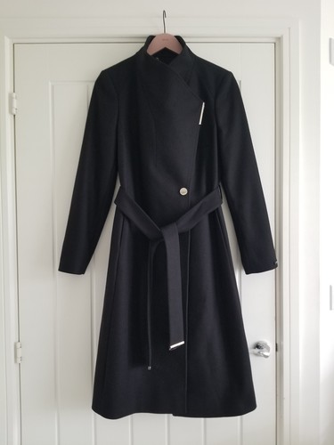Ted baker rose wrap - coat, black
