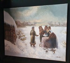 19th Century Antique Oil Painting - Anders Askevold - Norwegian Artist - Canvas