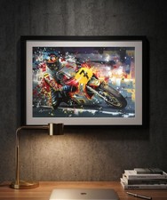 Barry sheene motogp print - a3,