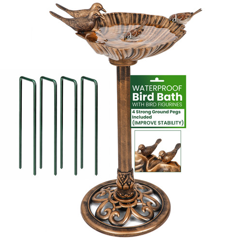 Bird bath with ground pegs - bird,