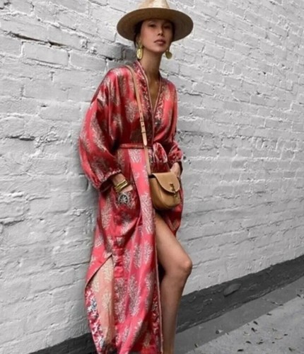 Zara red brick satin - zara,
