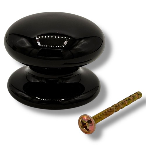 Black ceramic knobs 50mm door - knobs,