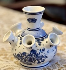 Delft Blue Tulip Ceramic Vase