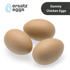 3 X Weighted Dummy Chicken Eggs | Encourage Hen Broodiness & Easy Egg Collection