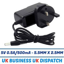 UK Plug 5V 500mA 0.5A Adaptor