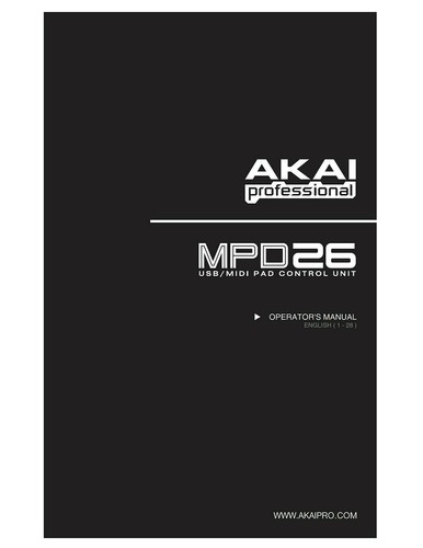 Akai mpd26 owners instruction - owners,