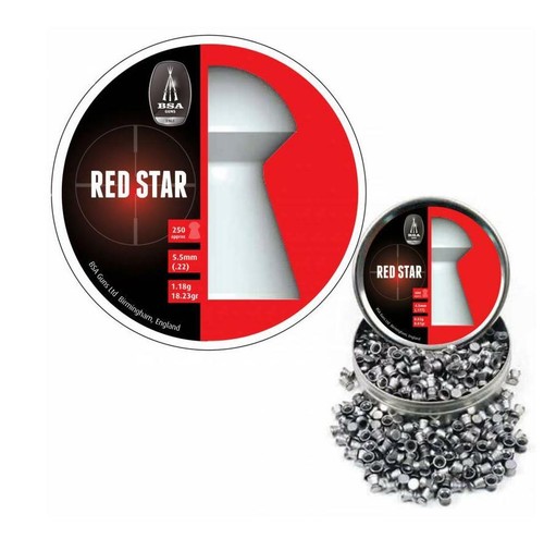 Bsa red star heavy domed - star,