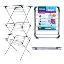 Minky Extra Strong 3 Tier Airer Large 21M Drying Space Laundry Foldable Sturdy !