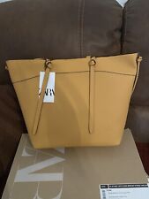 Zara  shopper mustard  Tote Bag  large NEW WITH TAGS