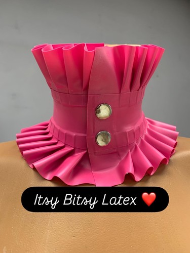 Latex neck choker pink posture - neck,