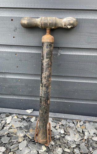 Vintage hand tyre pump for - hand,