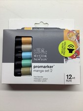 Winsor & Newton Promarker Graphic Drawing Pens 12+1 Manga Set 2