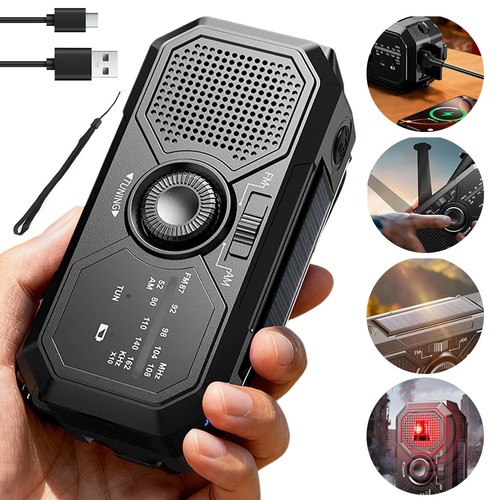 Hand crank radio solar - crank,