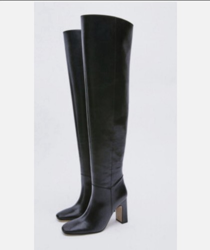 Zara black leather - over, the