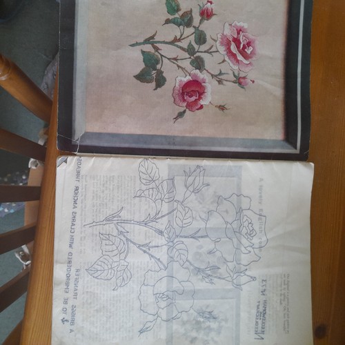 Vintage embroidery transfer - vintage,