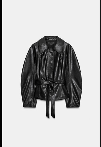 Zara leather effect - leather, belted