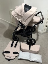 2025 Bugaboo Donkey 5 Black and desert taupe DUO can b twin SINGLE barely used