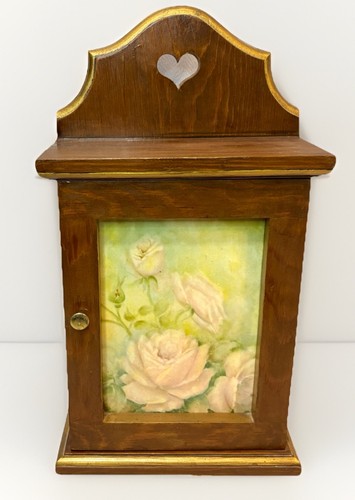 Vintage wooden wall cabinet - wooden,