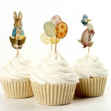 Peter Rabbit Beatrix Potter Cupcake Toppers Baby Shower Birthday Vintage X24 