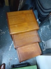 nest of three teak set of tables