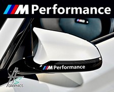 2 x For BMW M PERFORMANCE Mirror M Sport VINYL STICKERS Stripes DECAL Graphics