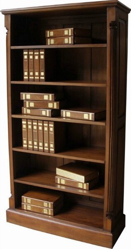 Mahogany bookcase with pillar - mahogany,
