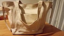 Cream Zara Basics tote bag in
