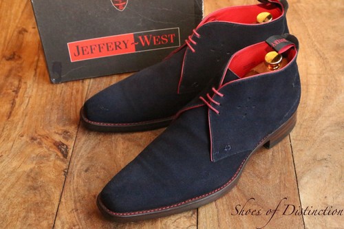 Jeffery west blue - blue, suede