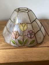 Capiz Shell Lampshade Light Shade Ceiling Pendant Floral Tulips