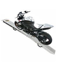 Bike Ramp Steel Motorcycle Van Loading Motorbike Lawn Mower Heavy Duty Single