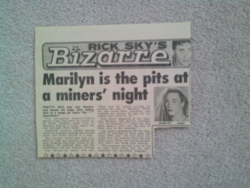 Press cutting clipping - cutting, marilyn