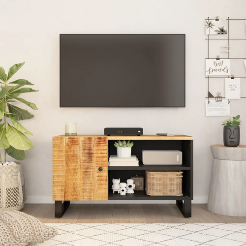 Walplus mango wood cabinet - wood, tv