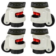 4PC Castor Wheels Set Heavy-Duty Levelling Caster Wheels Set Load Capacity