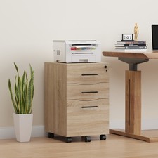 Oak drawer filing cabinet - oak,
