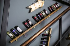 OAK WINE RACK SHELF WINE STORAGE SHELF OAK PLANK BOTTLE HOLDER 2 SIZES AVAILABLE