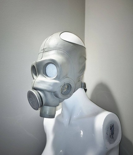 Rubber gas mask - rubber, hood
