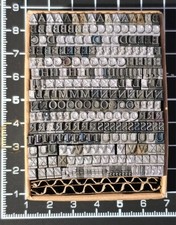 12pt Roman Caps  Font   Metal letterpress Type # ADANA EIGHT FIVE 8 x 5 User #