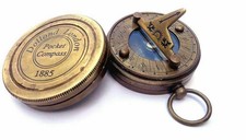 Brass Sundial Compass Vintage Dollond London Nautical Antique compasses solid