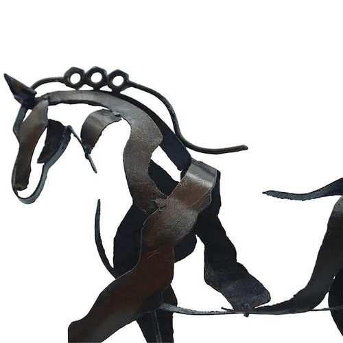 Adonis horse sculpture metal - adonis,