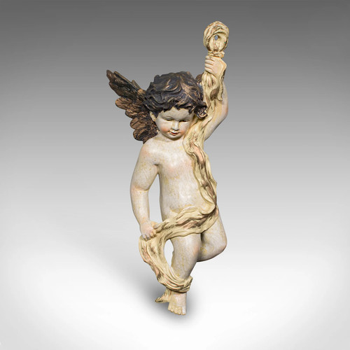 Vintage flying cherub - flying,