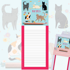 Magnetic Memo Pad by G Stone - Mixed Cats - Sale For Our Animal Charity