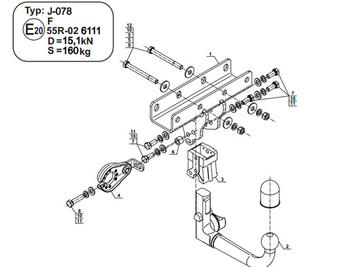 Detachable tow bar for jeep - bar,